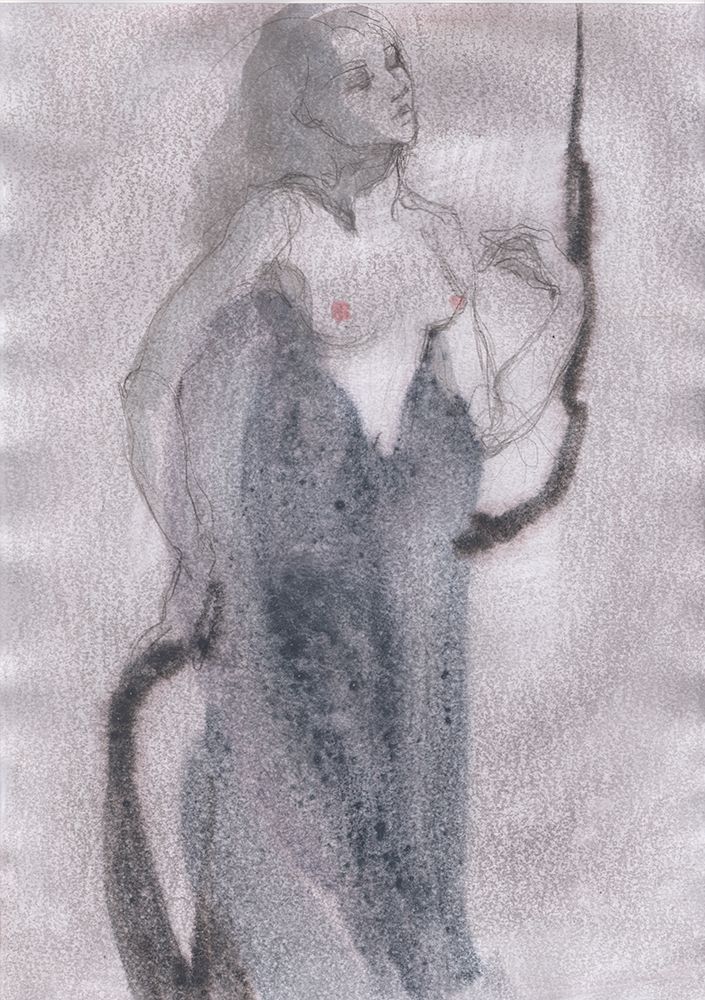Nude abstract girl art print by Samira Yanushkova for $57.95 CAD