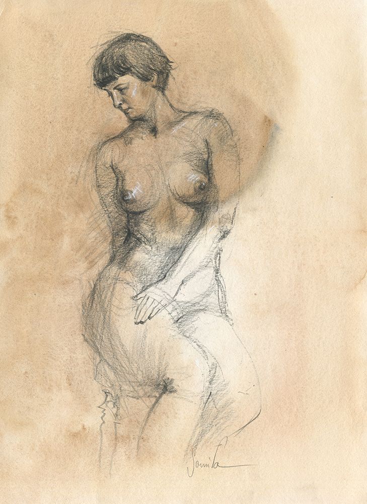 Nude XI art print by Samira Yanushkova for $57.95 CAD