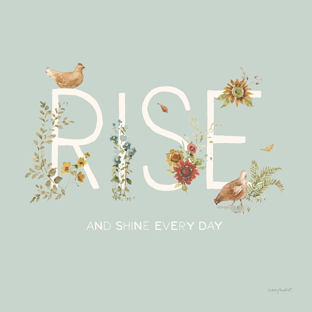 Fall Festival XVIII on Soft Teal art print by Lisa Audit for $57.95 CAD