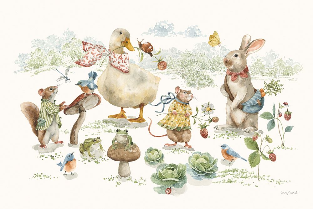 Garden Friends I art print by Lisa Audit for $57.95 CAD