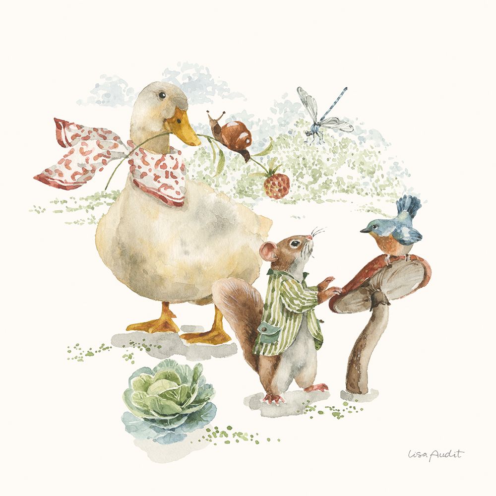 Garden Friends II art print by Lisa Audit for $57.95 CAD