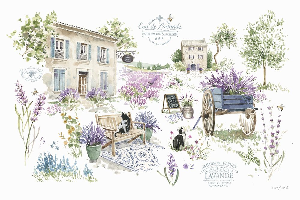 Lavender Field I art print by Lisa Audit for $57.95 CAD