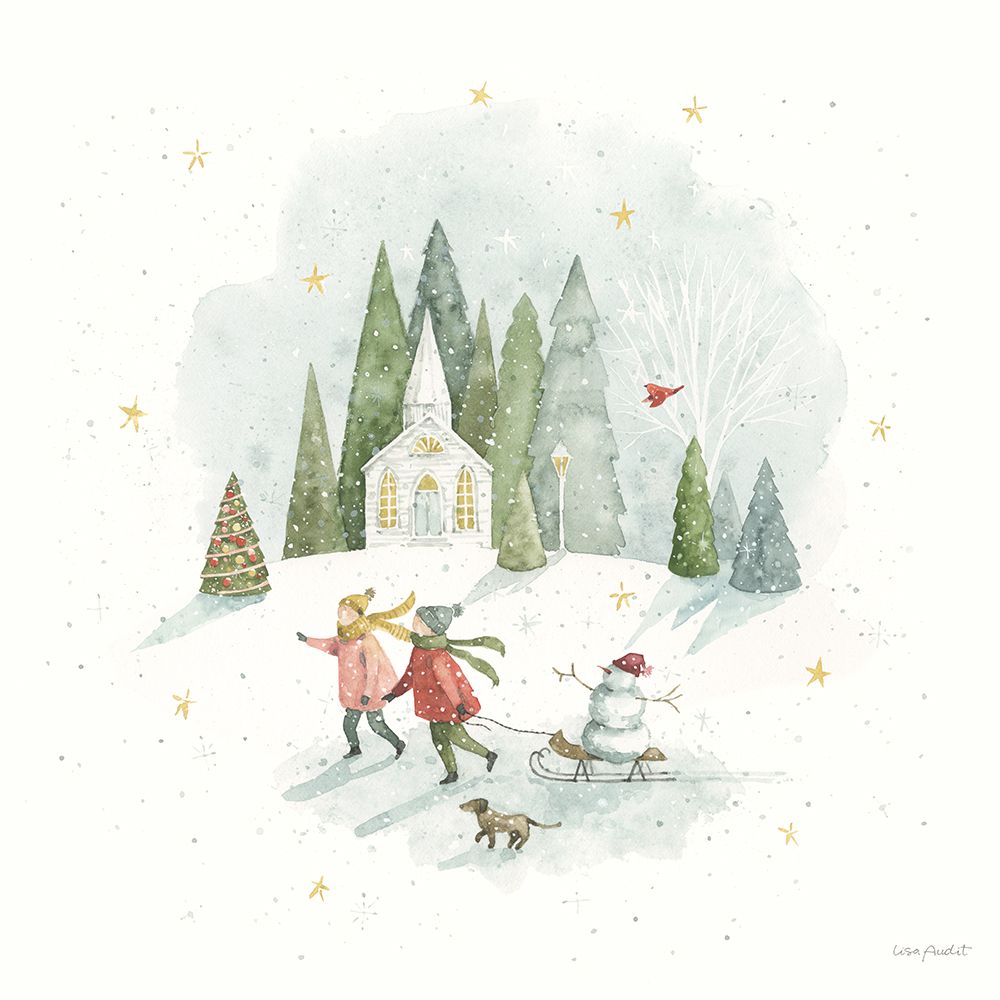 Magical Winterland IV art print by Lisa Audit for $57.95 CAD