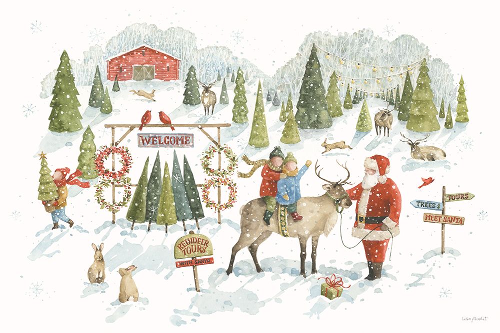 Santas Tree Farm I art print by Lisa Audit for $57.95 CAD