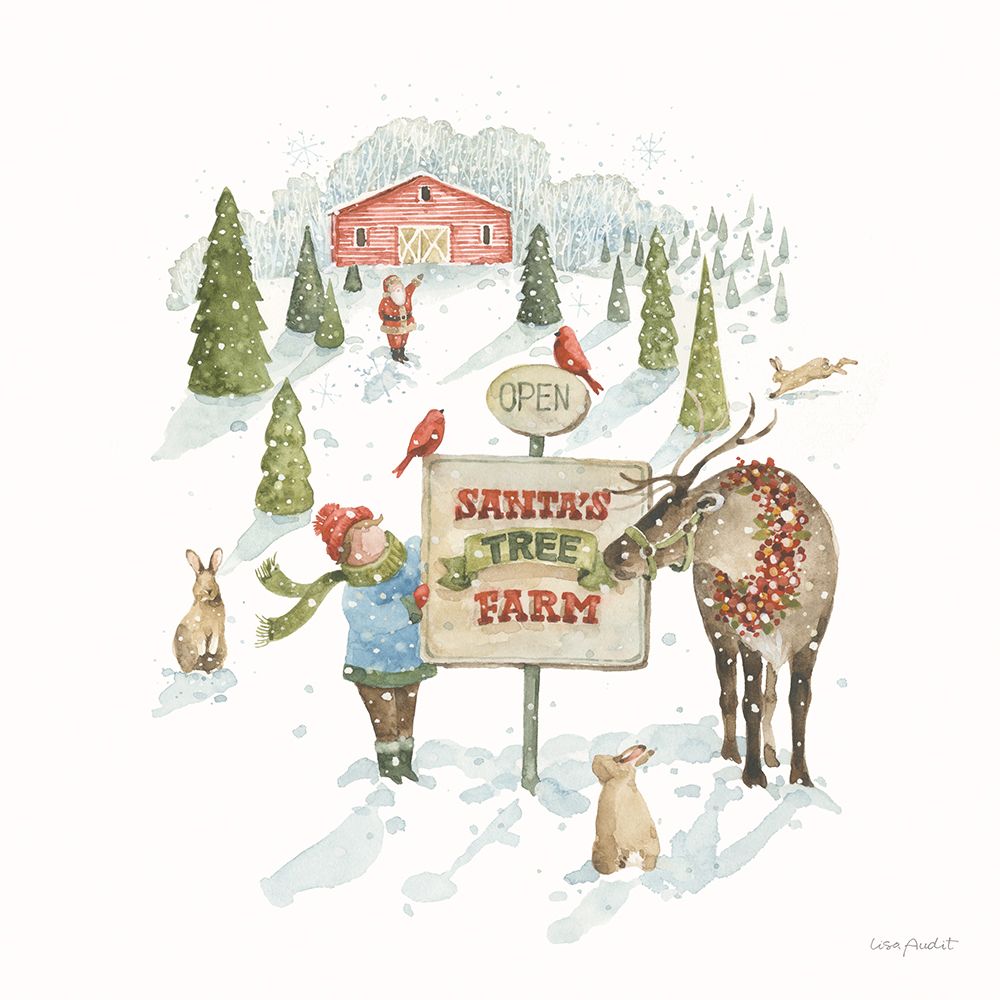 Santas Tree Farm II art print by Lisa Audit for $57.95 CAD