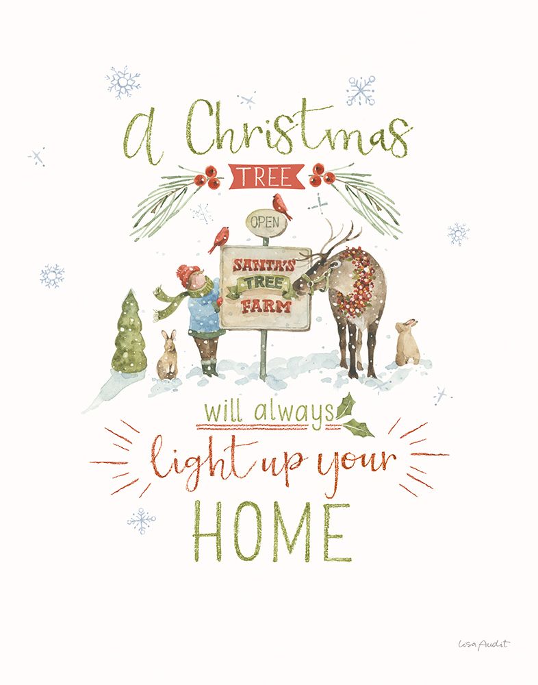 Santas Tree Farm VI art print by Lisa Audit for $57.95 CAD