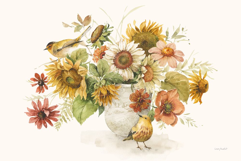 Sunflower Whispers I art print by Lisa Audit for $57.95 CAD