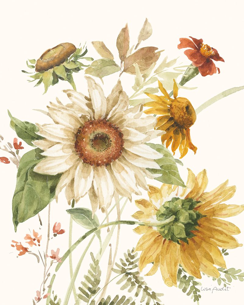 Sunflower Whispers VIII art print by Lisa Audit for $57.95 CAD