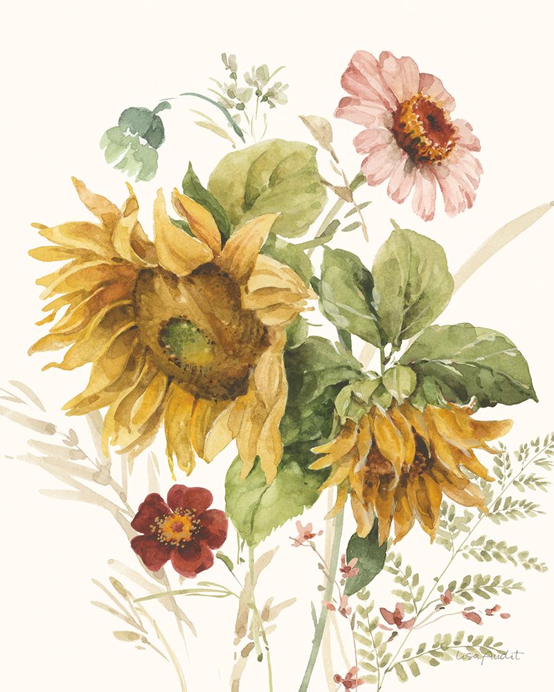 Sunflower Whispers X art print by Lisa Audit for $57.95 CAD