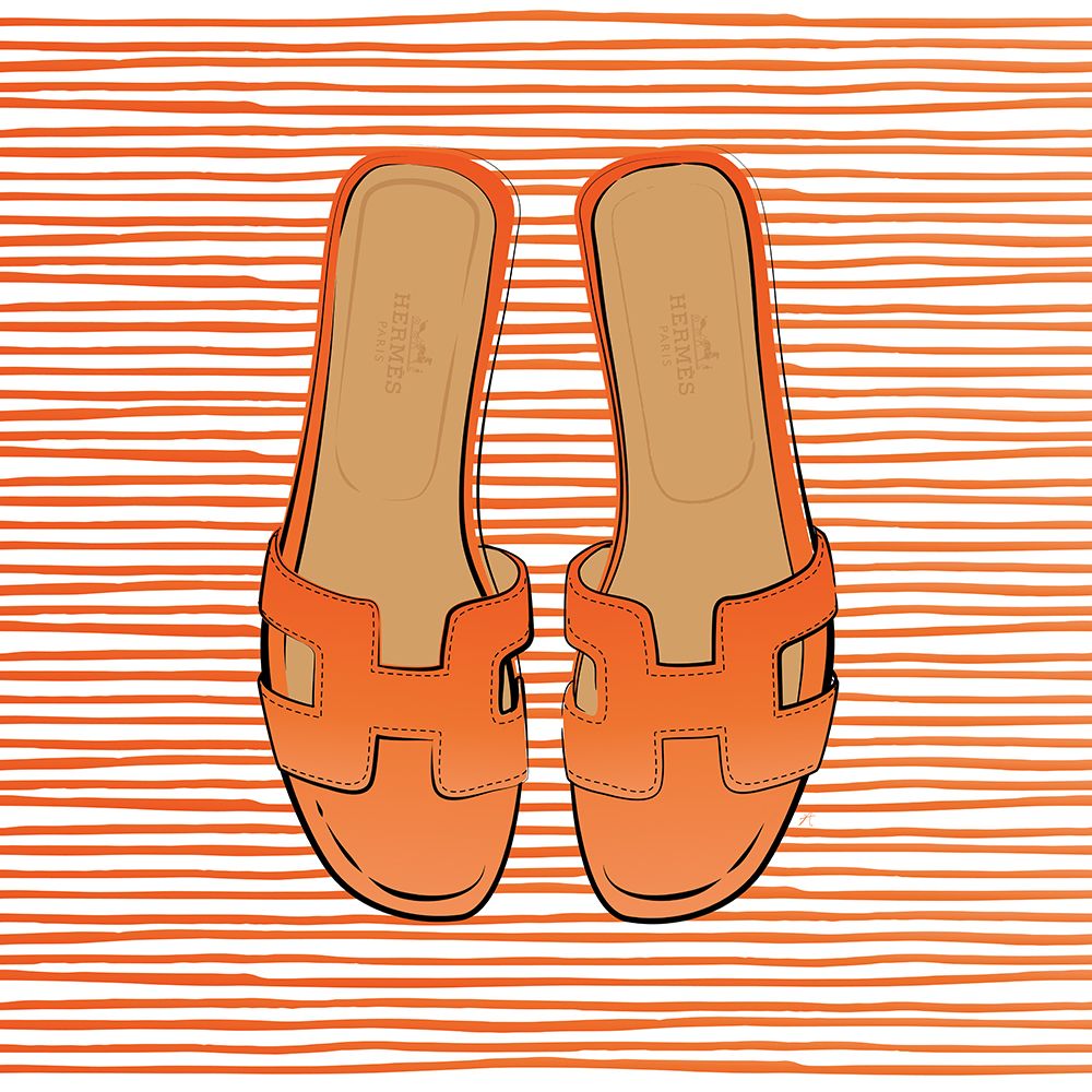 Orange Hermes Shoes art print by Aesthete for $57.95 CAD
