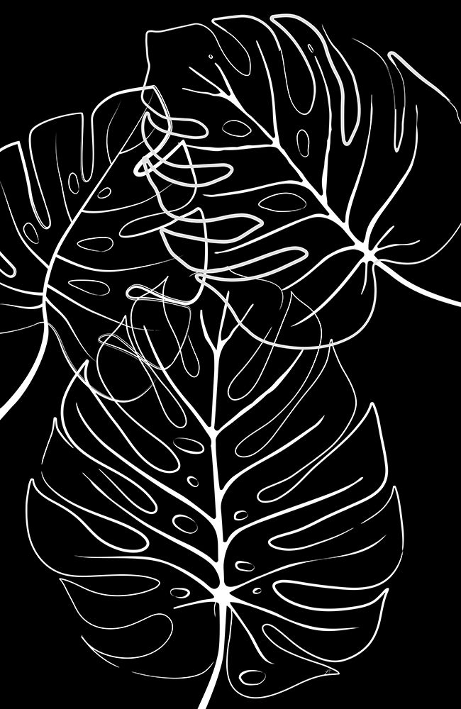 Ink Leaves Black art print by Aesthete for $57.95 CAD