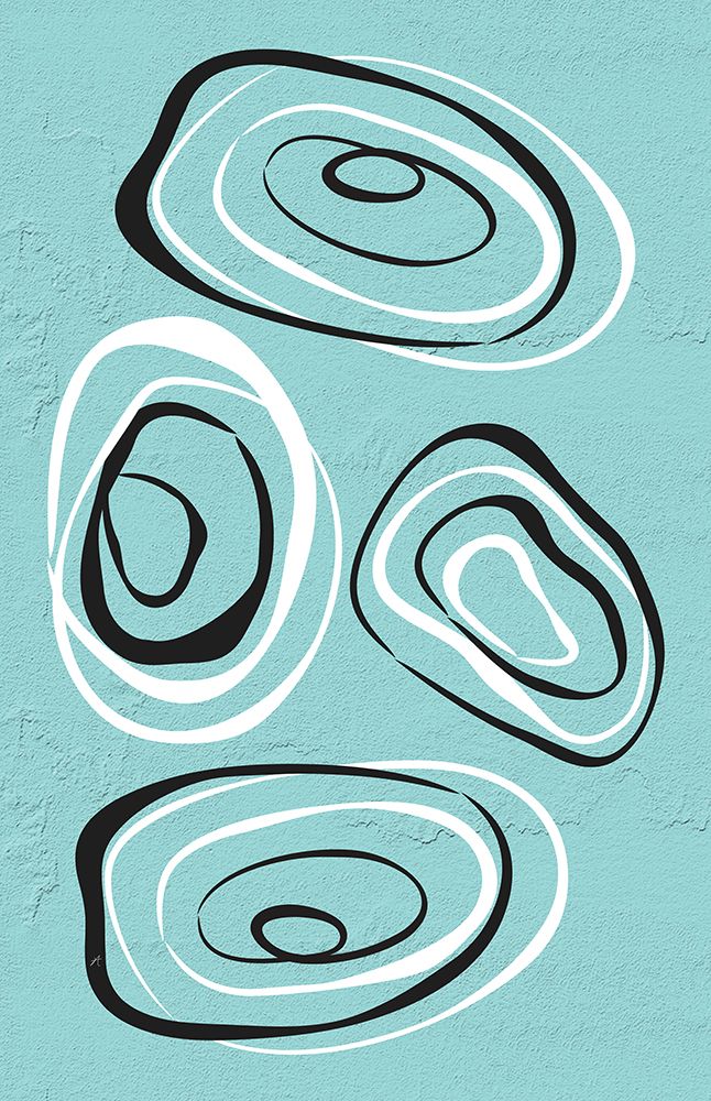 Water Circles Cyan art print by Aesthete for $57.95 CAD