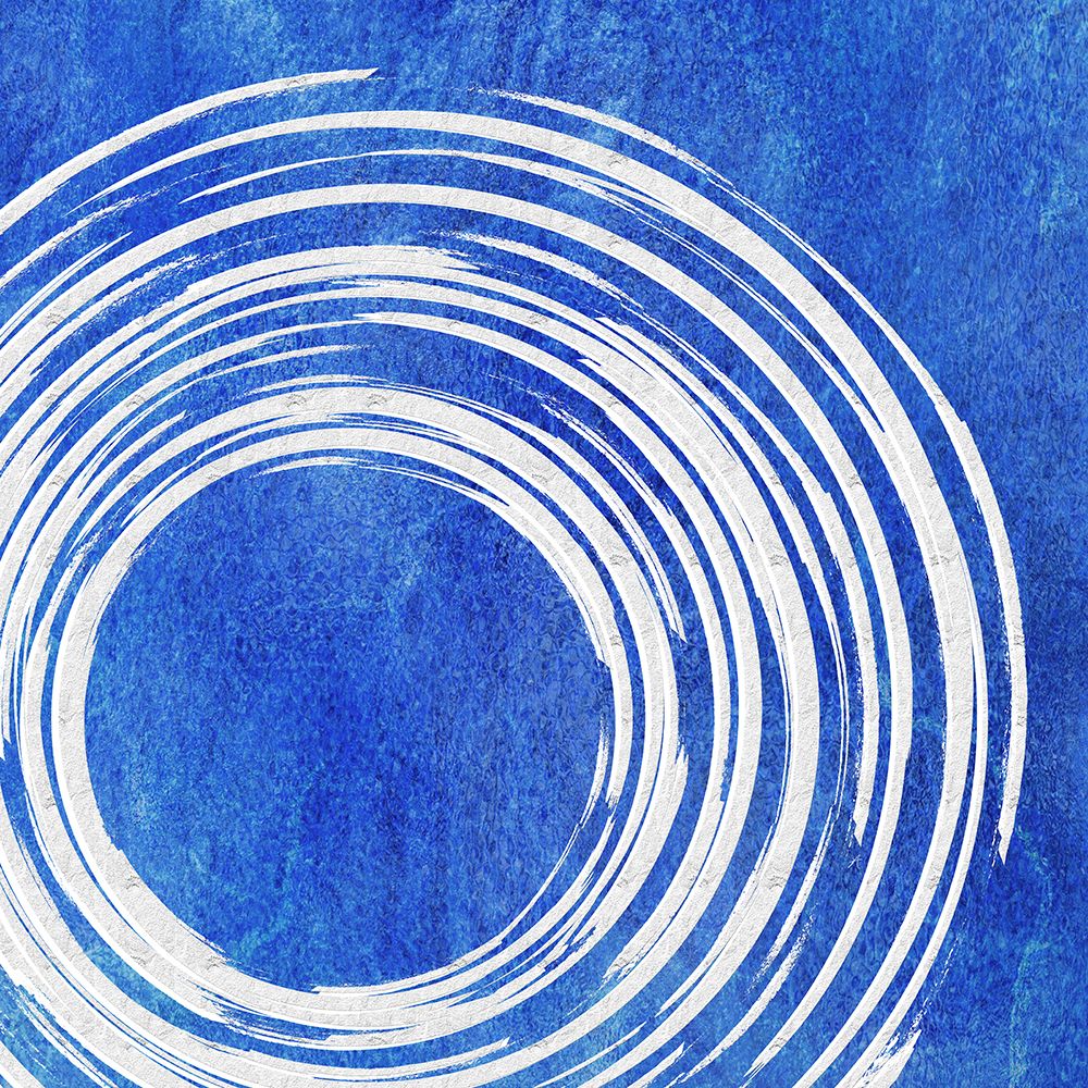 Blue Artsy Cirlces Two art print by Aesthete for $57.95 CAD