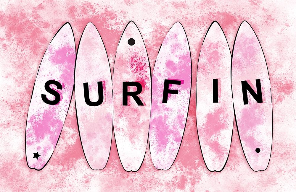 Surfin Pink art print by Aesthete for $57.95 CAD