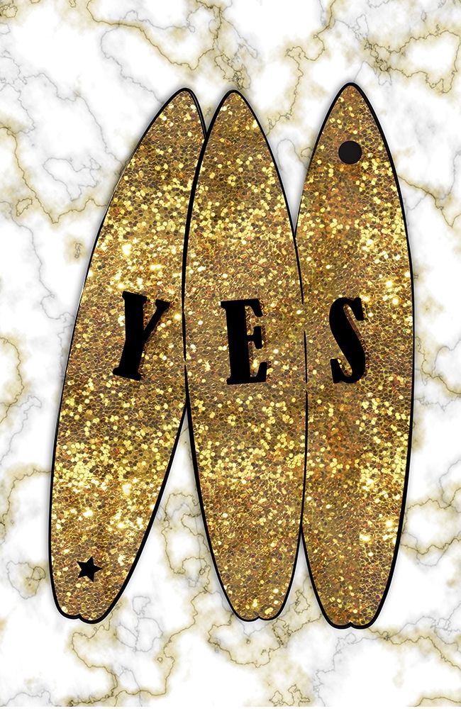 Yes Surf Gold art print by Aesthete for $57.95 CAD