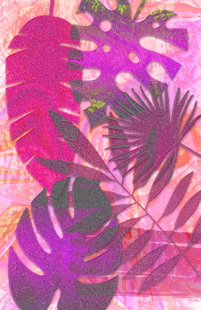 Pink Sparkly Tropics art print by Aesthete for $57.95 CAD