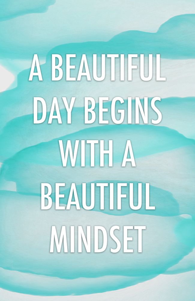 Cyan Beautiful Mindset Quote art print by Aesthete for $57.95 CAD