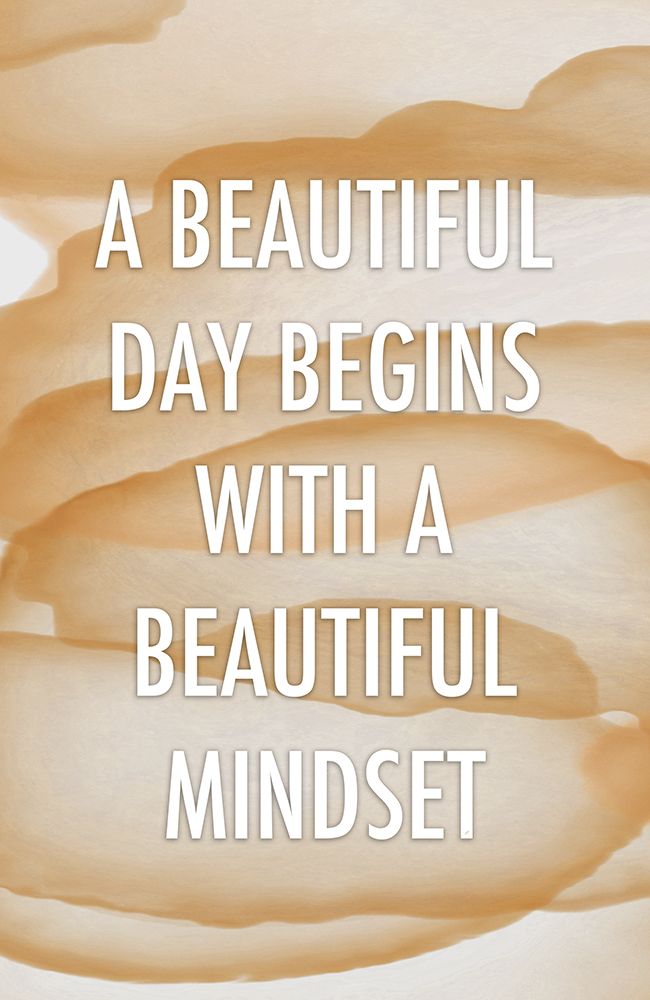 Brown Beautiful Mindset Quote art print by Aesthete for $57.95 CAD