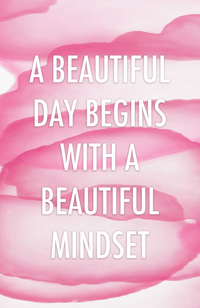 Pink Beautiful Mindset Quote art print by Aesthete for $57.95 CAD