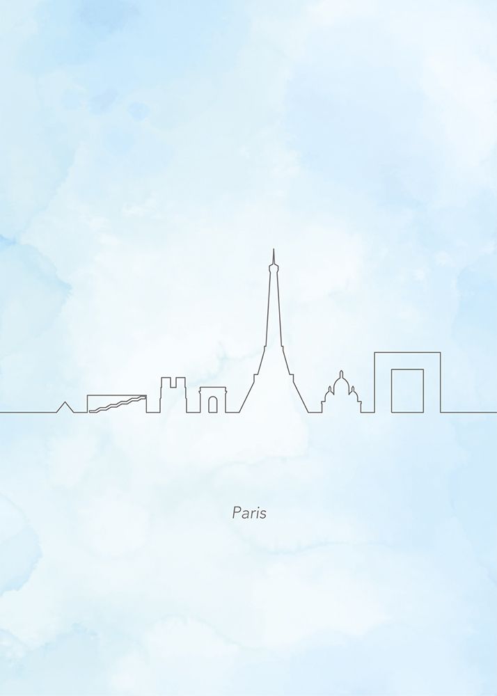 Paris Skyline art print by Jasmine Hollie for $57.95 CAD