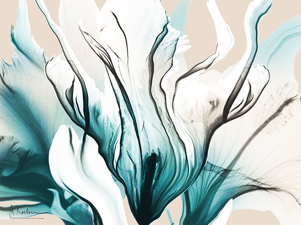 Wonderful Teal Florals 2 art print by Albert Koetsier for $57.95 CAD