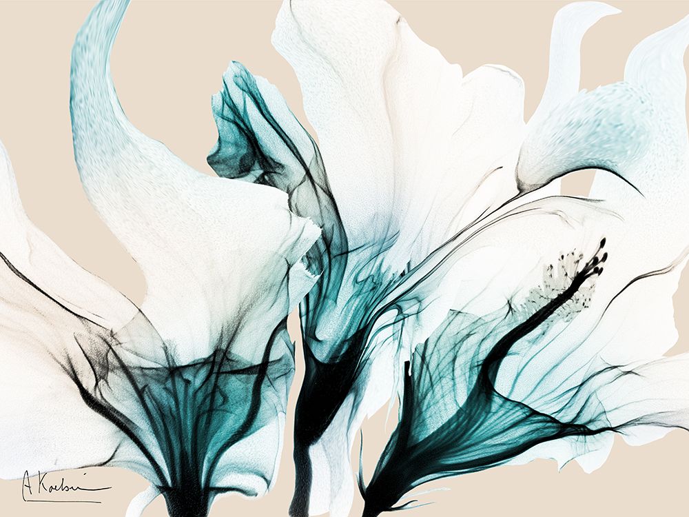 Wonderful Teal Florals 4 art print by Albert Koetsier for $57.95 CAD