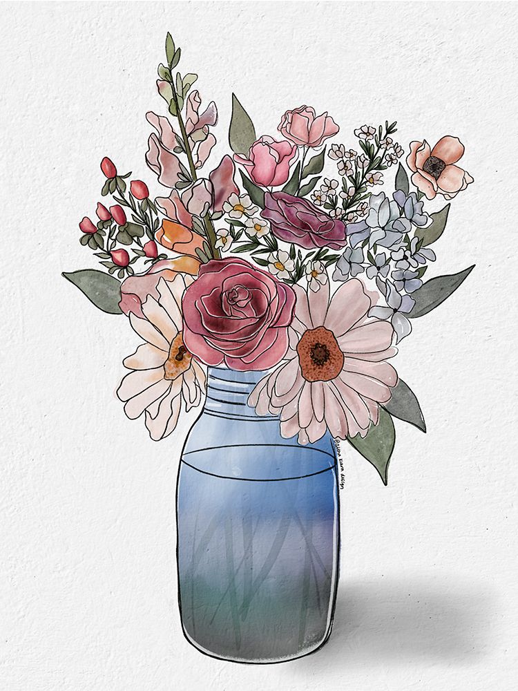 Farmers Market Florals 2 art print by Alisha Kiara Design for $57.95 CAD