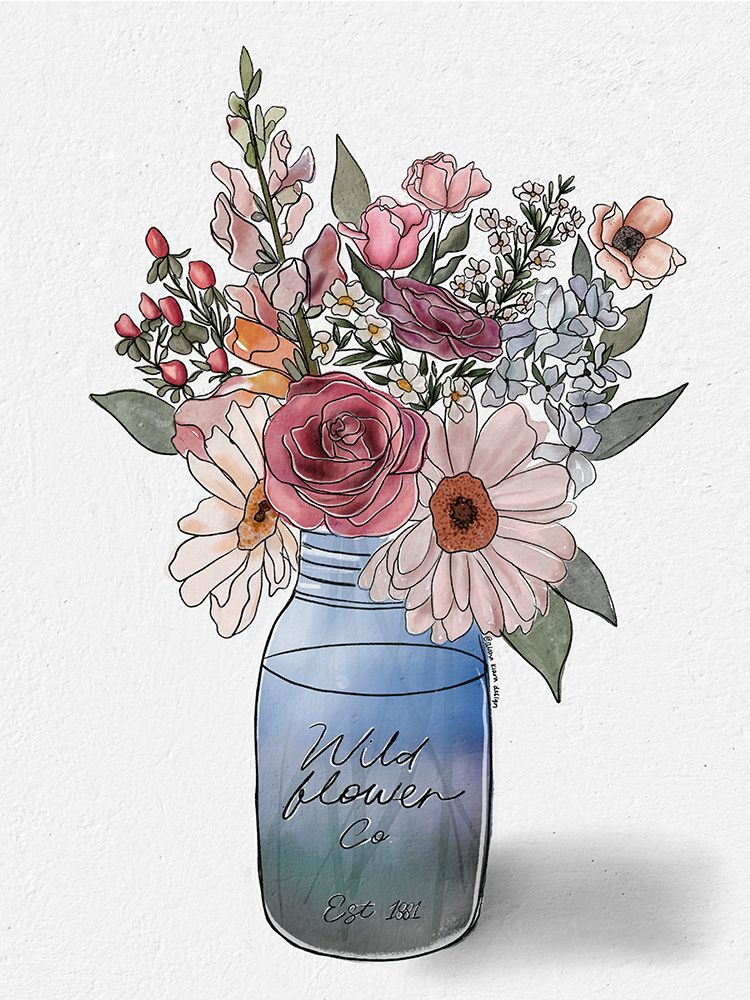 Farmers Market Florals 1 art print by Alisha Kiara Design for $57.95 CAD
