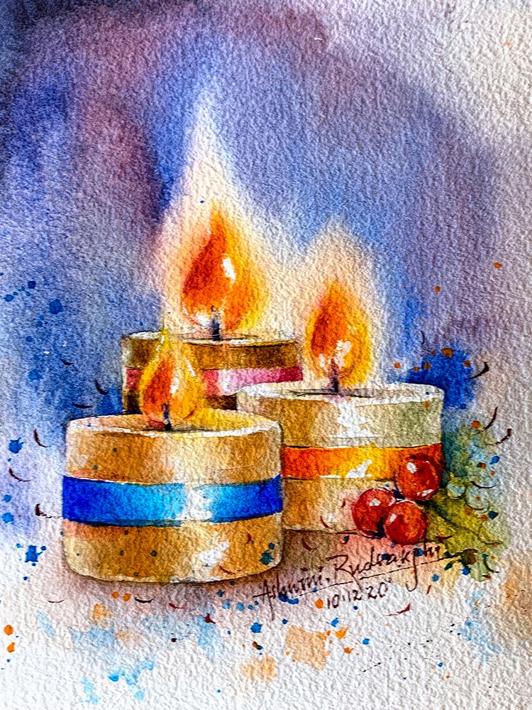 Candles art print by Ashwini Rudraksi for $57.95 CAD