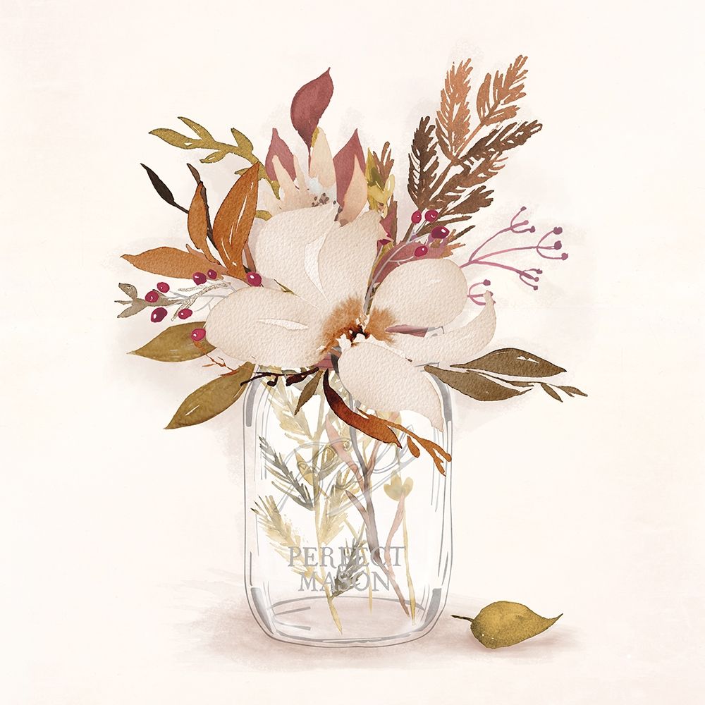 Autumn Mason Jar 1 art print by Alicia Vidal for $57.95 CAD