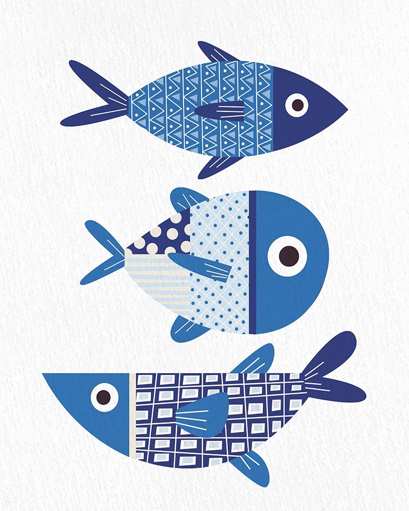 Blue Fish 1 art print by Ann Bailey for $57.95 CAD