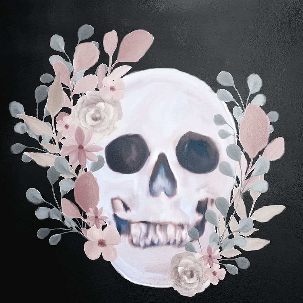 Soft Floral Skull art print by Ann Bailey for $57.95 CAD