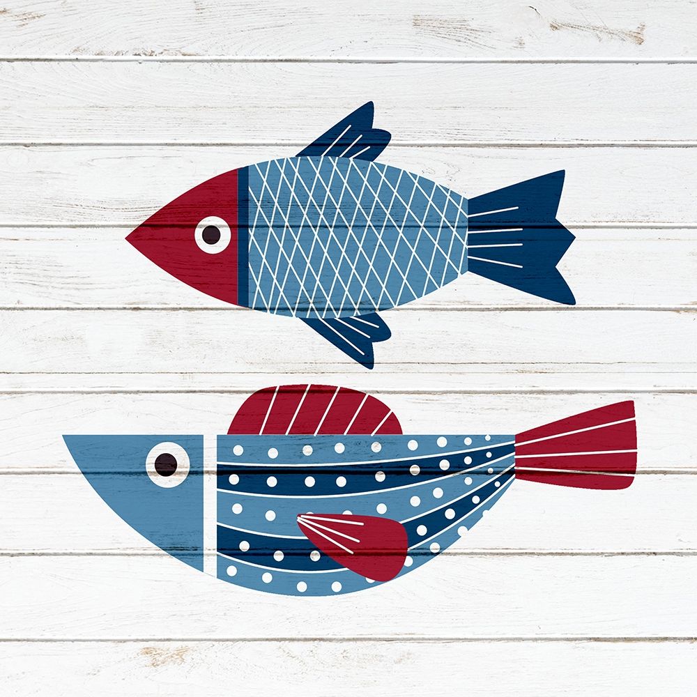 Americana Fish 4 art print by Ann Bailey for $57.95 CAD
