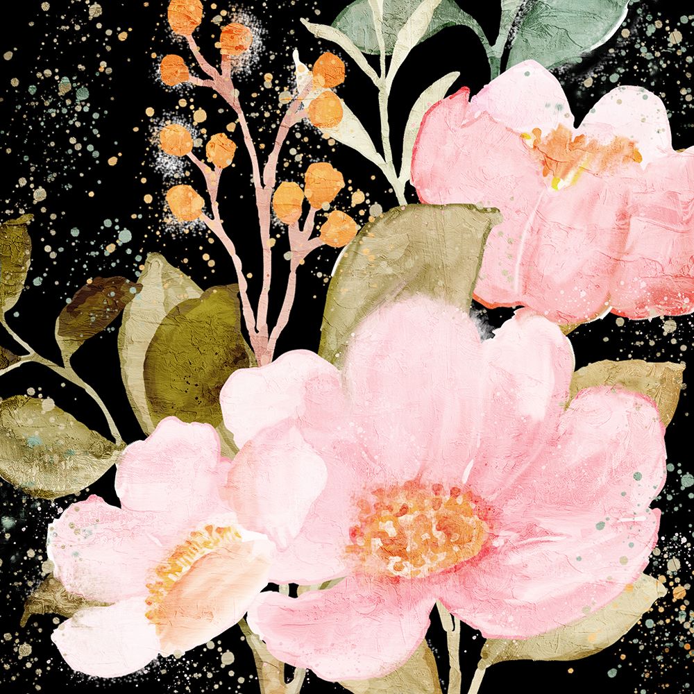 On Black Floral art print by Ann Bailey for $57.95 CAD