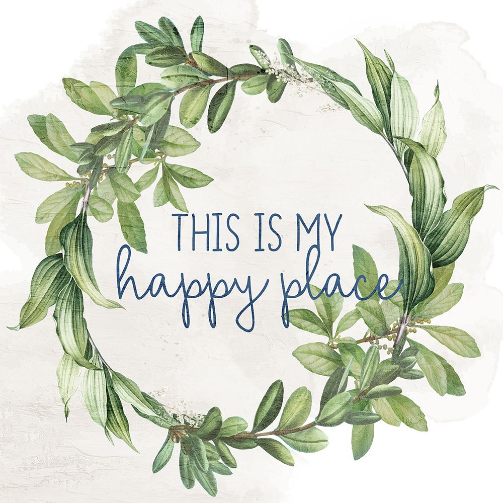 This Is My Happy Place Wreath art print by Ann Bailey for $57.95 CAD