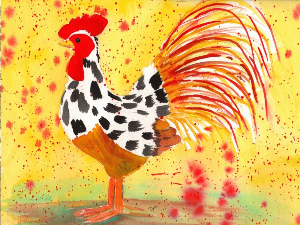 Farm House Rooster IV art print by Beverly Dyer for $57.95 CAD