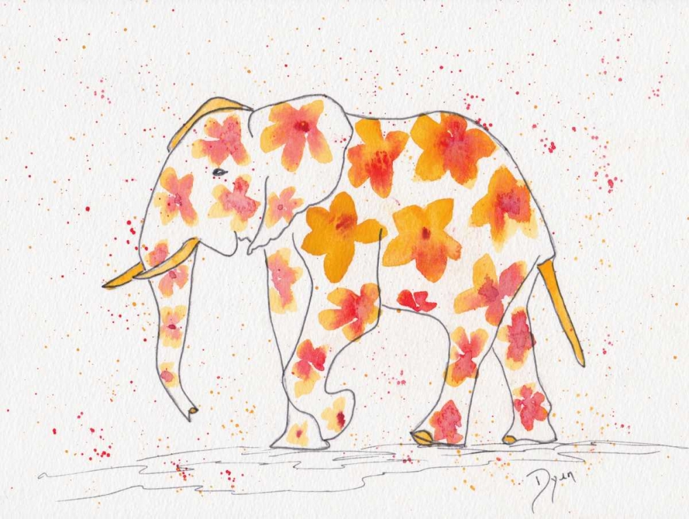 Elephant Flower art print by Beverly Dyer for $57.95 CAD