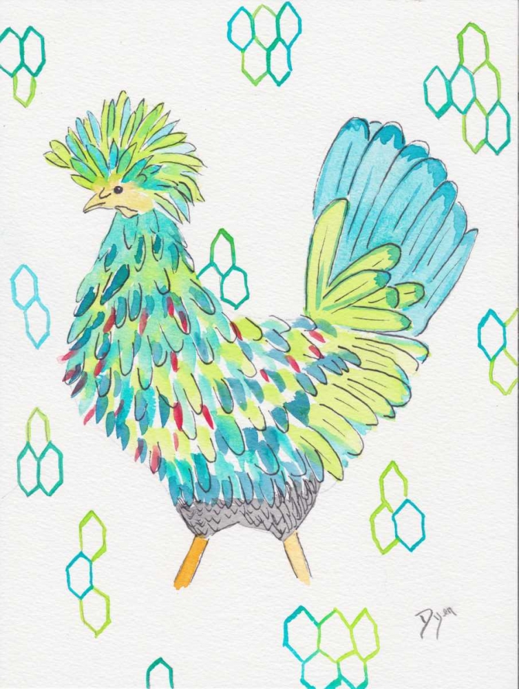 Funky Chicken 2 art print by Beverly Dyer for $57.95 CAD