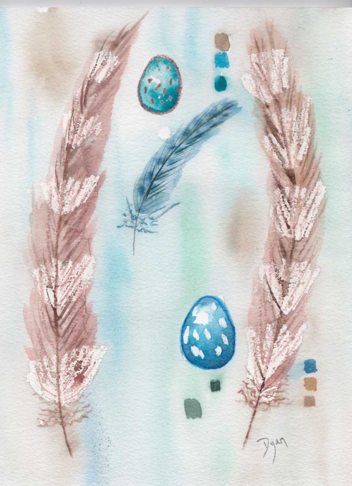 Feather and Egg Study art print by Beverly Dyer for $57.95 CAD