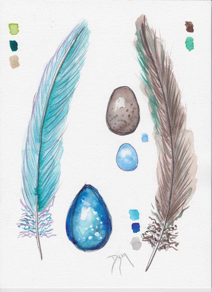 Feather and Egg Study 2 art print by Beverly Dyer for $57.95 CAD