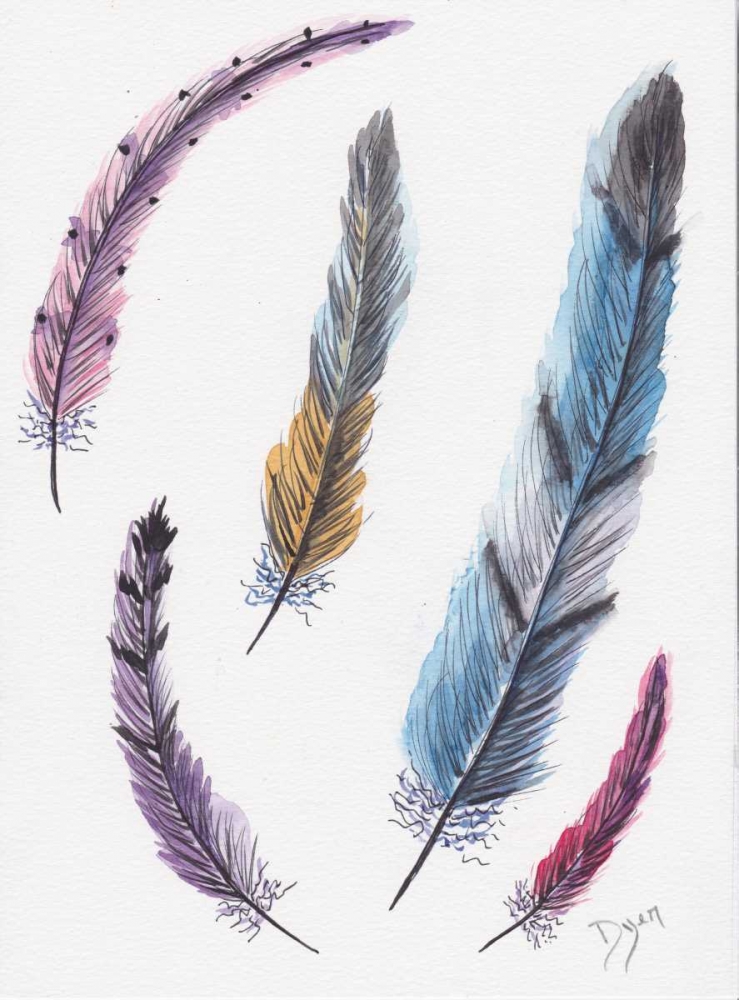 October Feathers II art print by Beverly Dyer for $57.95 CAD