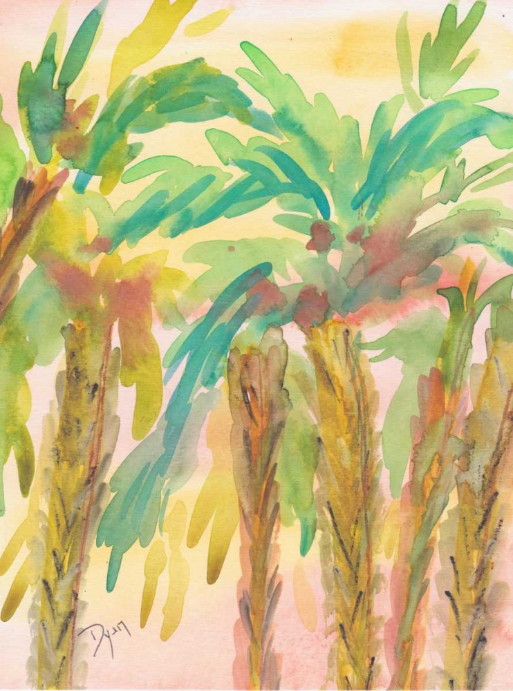 Sunset Palms 4 art print by Beverly Dyer for $57.95 CAD
