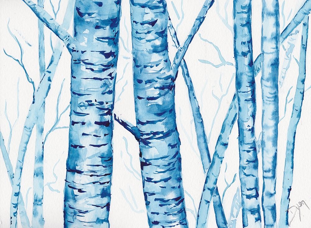 Cool Blue Forest art print by Beverly Dyer for $57.95 CAD