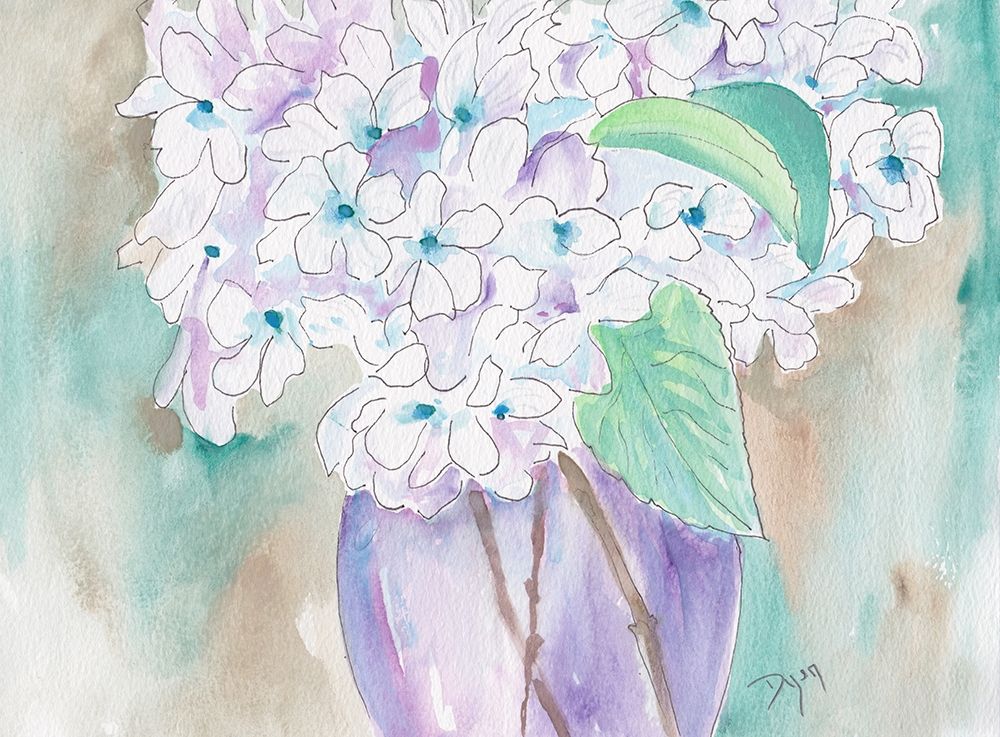 White Hydrangea art print by Beverly Dyer for $57.95 CAD