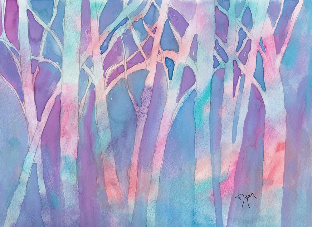 Stained Glass Trees art print by Beverly Dyer for $57.95 CAD