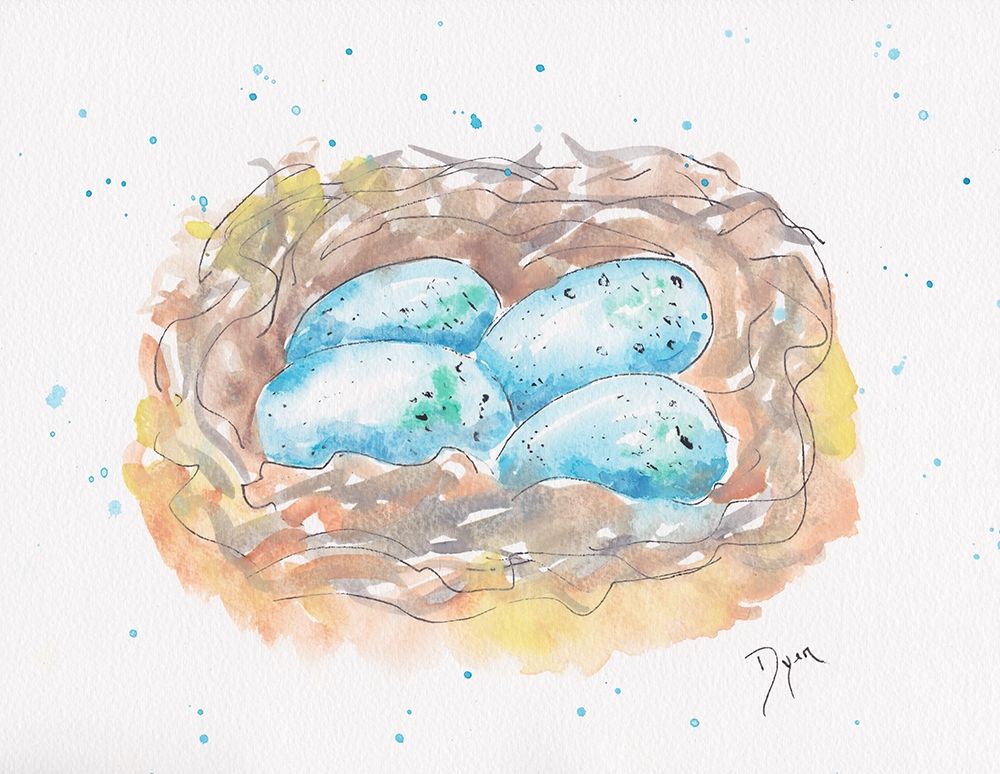 Aqua Eggs art print by Beverly Dyer for $57.95 CAD