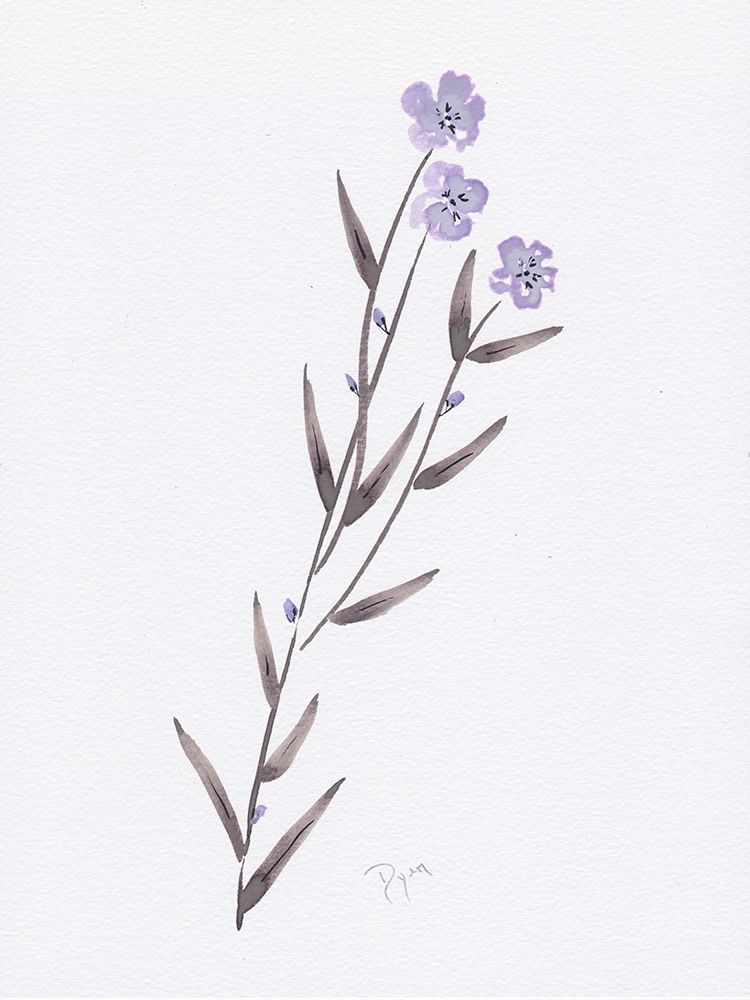 Lavender Wildflowers III art print by Beverly Dyer for $57.95 CAD