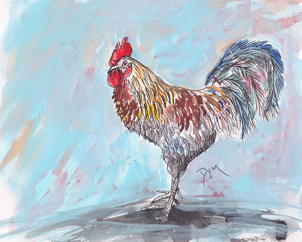 Rooster art print by Beverly Dyer for $57.95 CAD