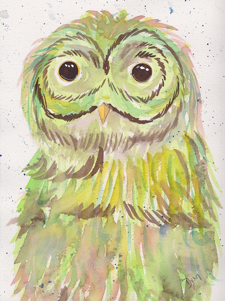 Mr Owl Green art print by Beverly Dyer for $57.95 CAD