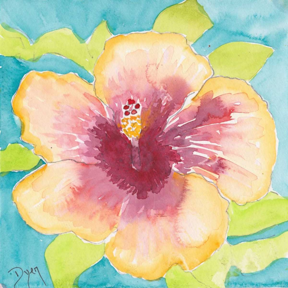 Sunset Hibiscus I art print by Beverly Dyer for $57.95 CAD